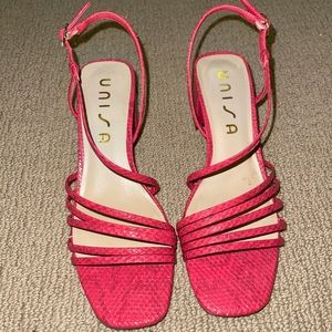 red snakeskin heels/sandals
